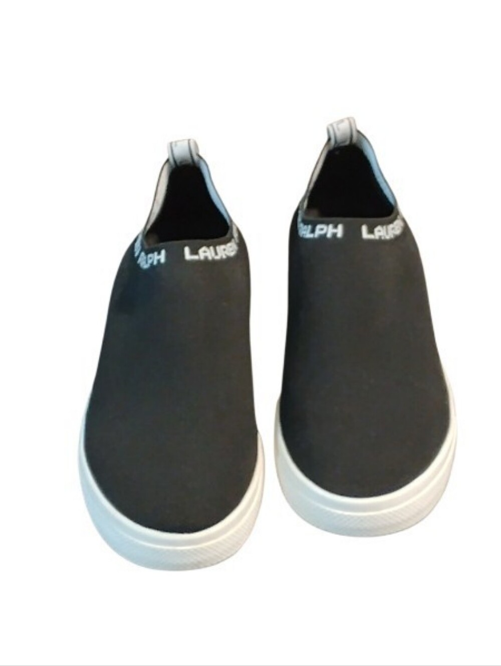 Lauren Ralph Lauren Jordyn Black Slip On Sneaker Shoes Women's Size 11 Rare LRL
